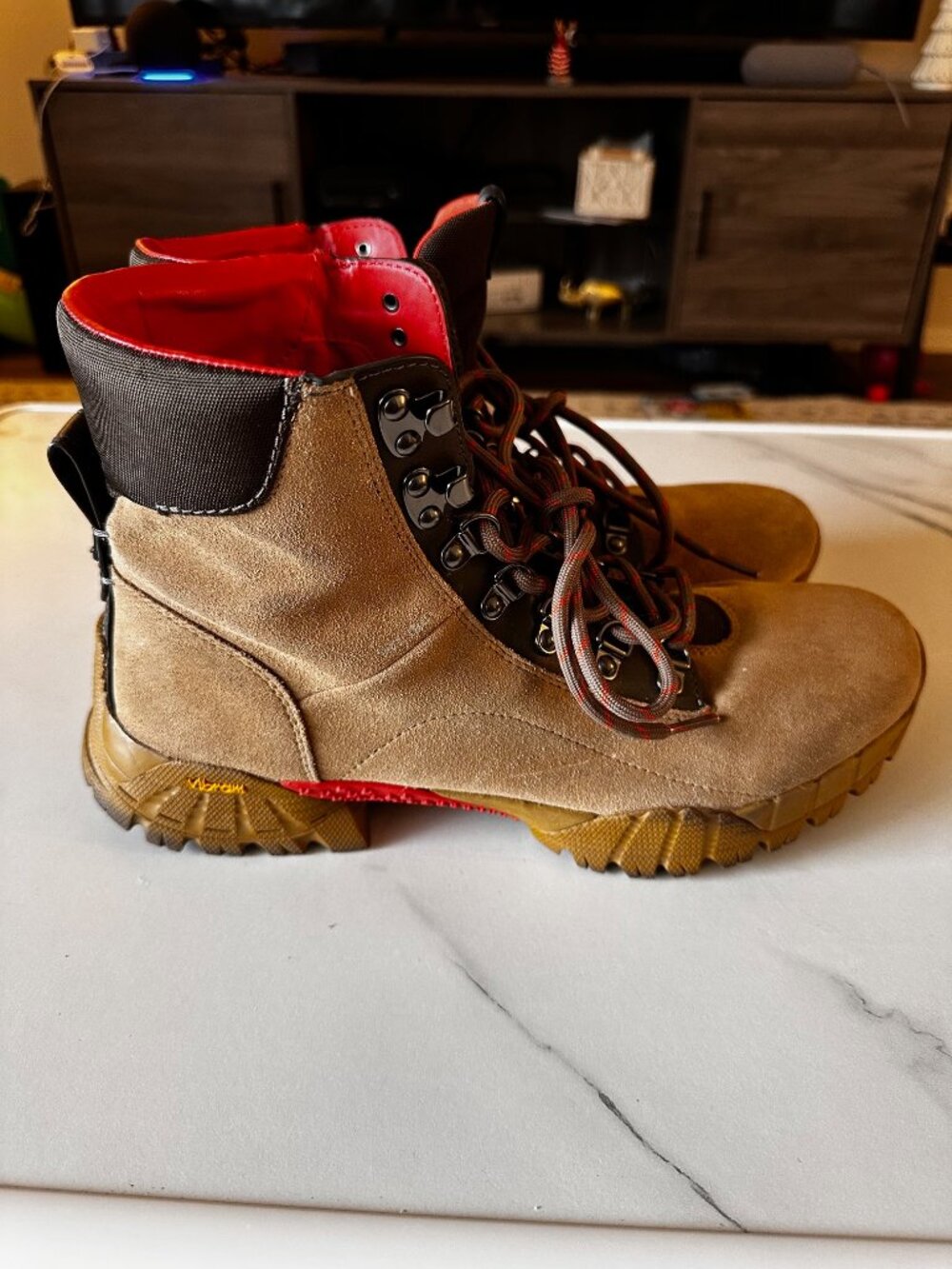 Coach City Hiker Hybrid Tan Brown 9.5 Boots - Gucci Versace Timberland Chukka - Picture 4 of 6